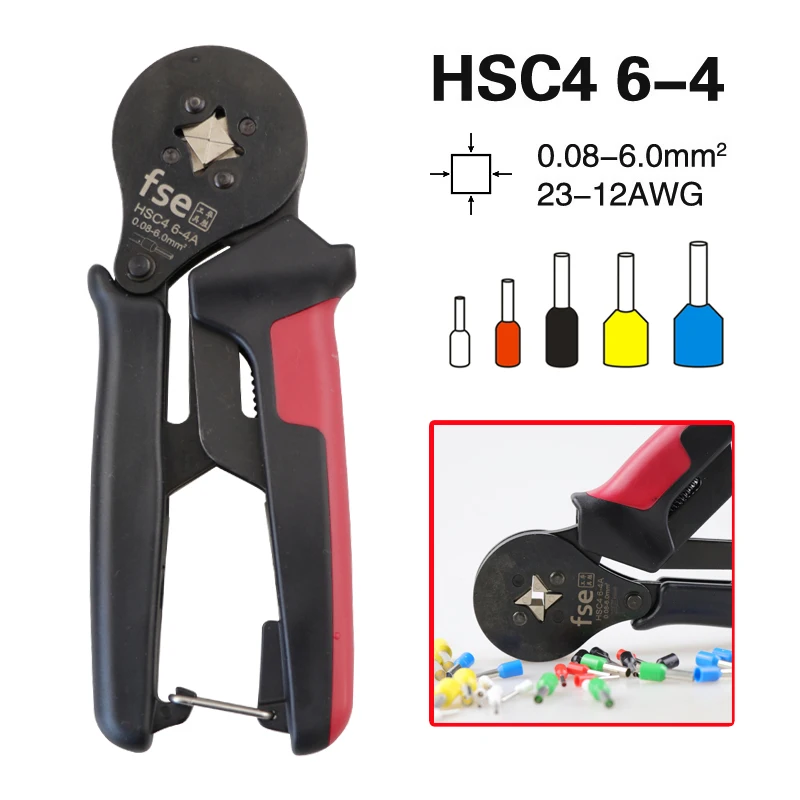 Crimping Pliers 6-4 Crimper Tools With Tubular Terminals Wire tripper Mini Portable Automatic Crimping Tool In Box Bag SET