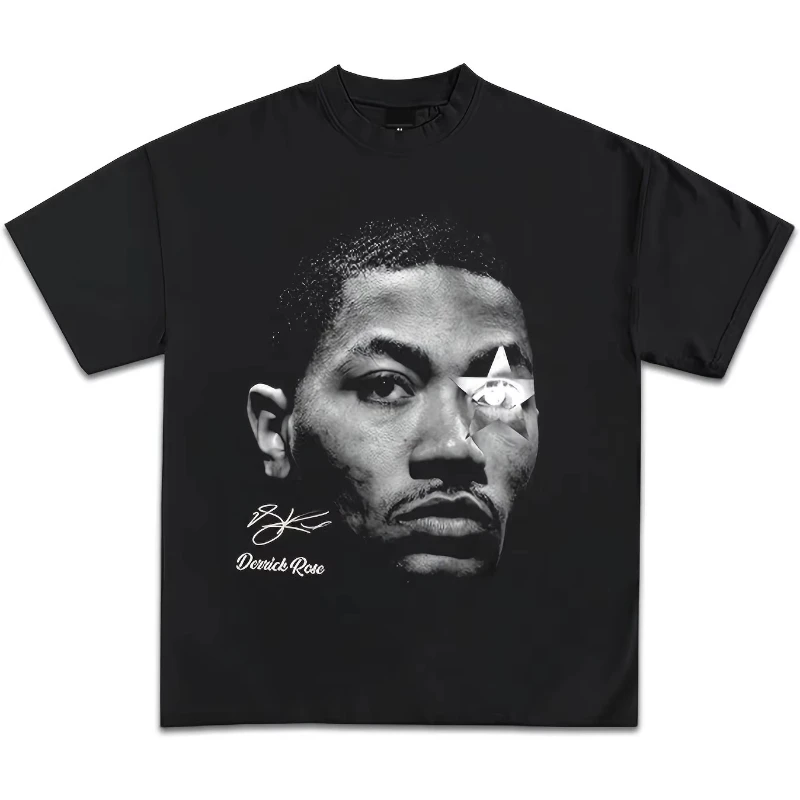 

Футболка в стиле ретро D Rose All Stars Y2K, баскетбол, хип-хоп, летняя новая модная ретро-модная мужская и женская повседневная и удобная футболка