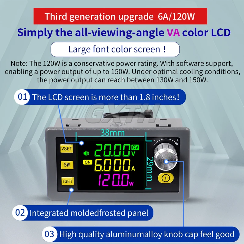 120W 6A CNC Step-up Step-down DC Adjustable Regulated Power Supply Constant Voltage Constant Current Solar Charging Module SK120