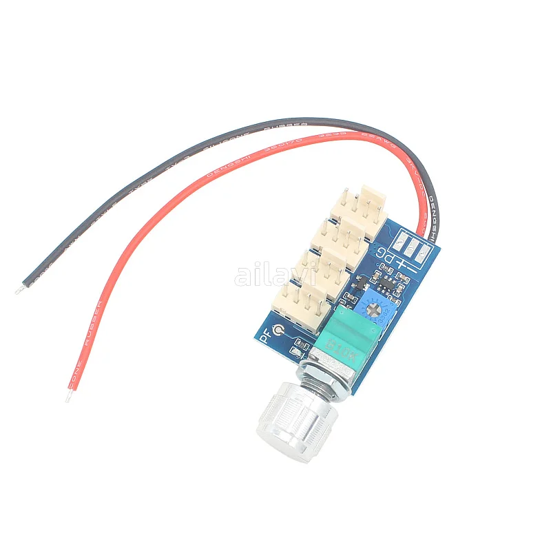 Modulo regolatore di velocità della ventola PWM a 4 vie regolabile DC 12V 3A con interruttore a manopola regolatore di velocità della ventola a 4 fili riduzione del rumore