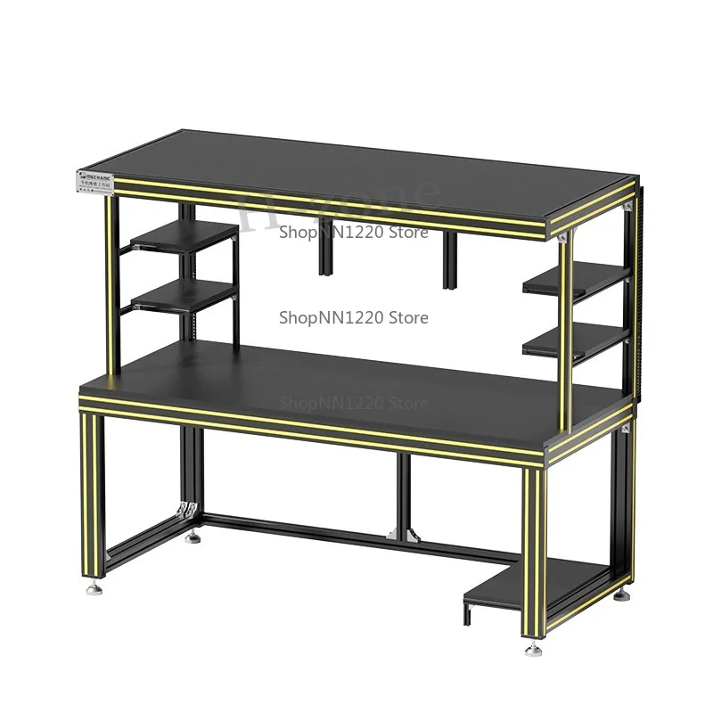 

Mechanic Mobile Phone Repair Workbench With High Brightness LED Light Black Aluminum Alloy Modular Maintenance Workbench