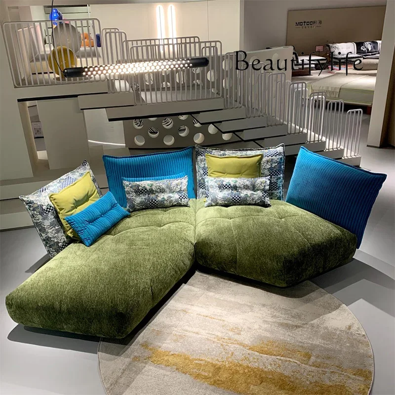 XS Modern Simple Designer Color New Special-shaped Hotel Corner High-end Fabric Sofa