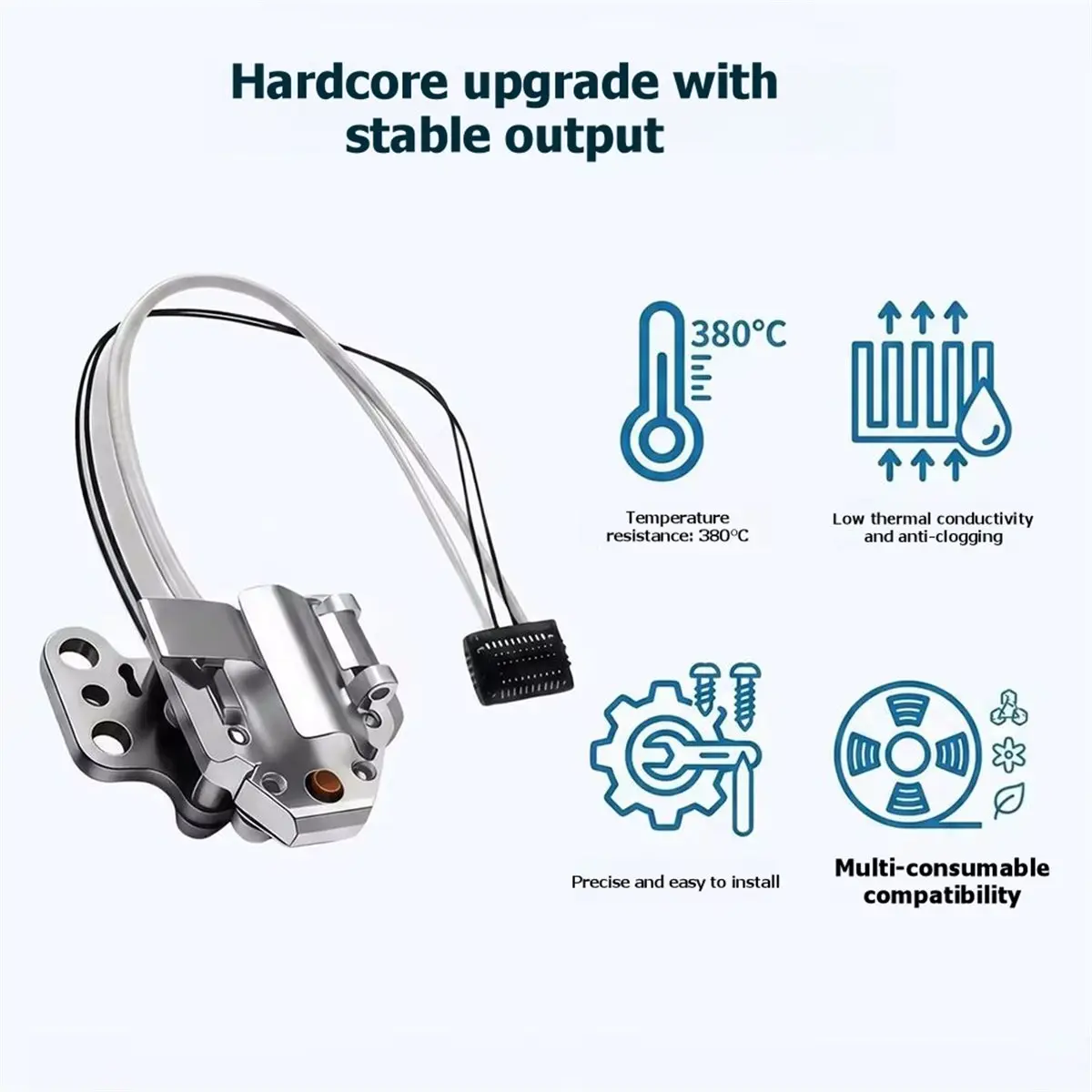 ABGN For AD5X Extruder Hot End Heating Assembly Hot End Fan Kit