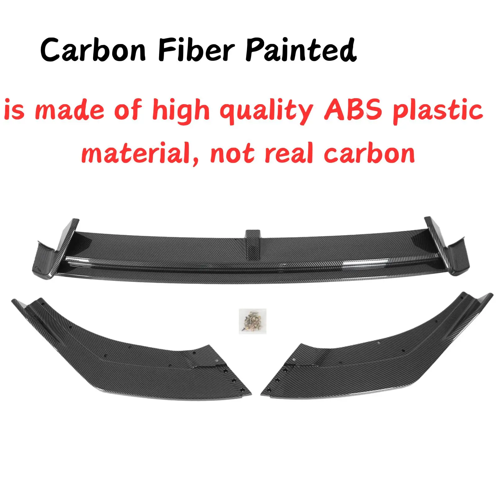 For Hyundai Elantra N-Line/N 2024-2026 Front Bumper Lip Glossy Black Carbon Fiber Painted Spoiler Car Accessories Body Kit