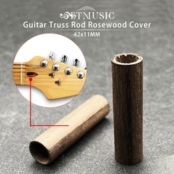 12Pcs Guitar Truss Rod Tube Rosewood Tube for Headstock Truss Rod 42x11MM Wood Cover for Truss Rod Guitar Bass Parts