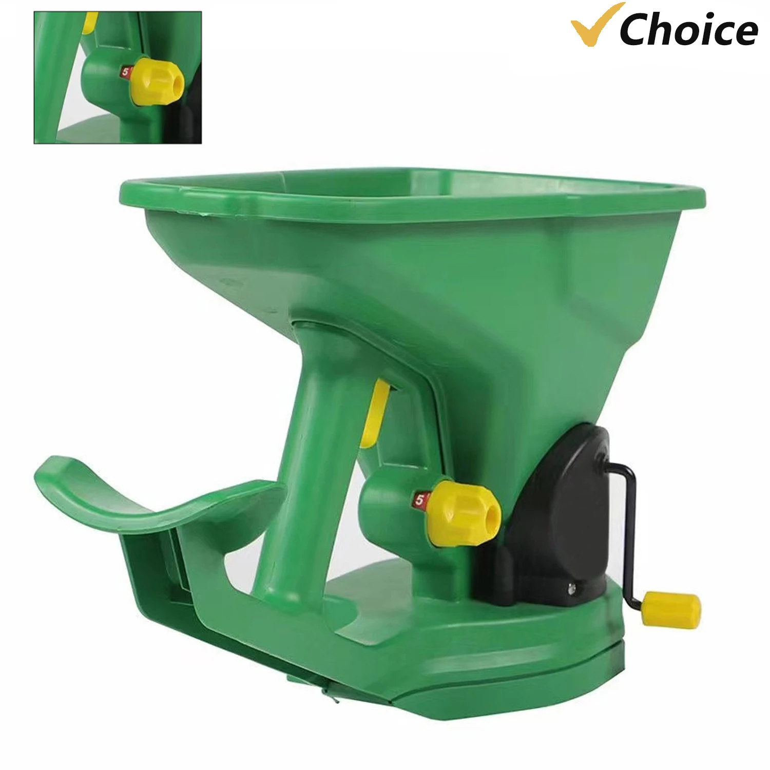 

Gardening Seed Spreader Portable Manual Seeder 1.5L 5 Gears Adjustable for Sowing Fertilizing Melting Snow for Garden Small Farm