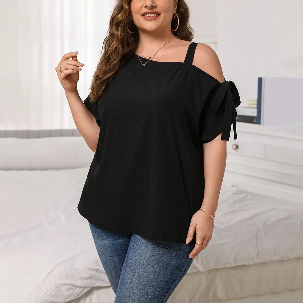2025 جديد تي شيرتات قصيرة الاكمام صيف جديد قبالة الكتف تصميم ملابس نسائية 2025 حفلة الصيف أنيقة عادية Y2k