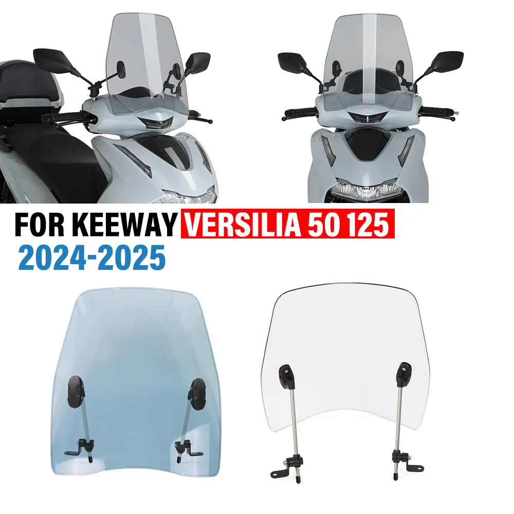 

Motorcycle Windshield FOR KEEWAY VERSILIA 50 125 2024-2025 Front Windscreen Universal Wind Deflector Protector Screen Accessory