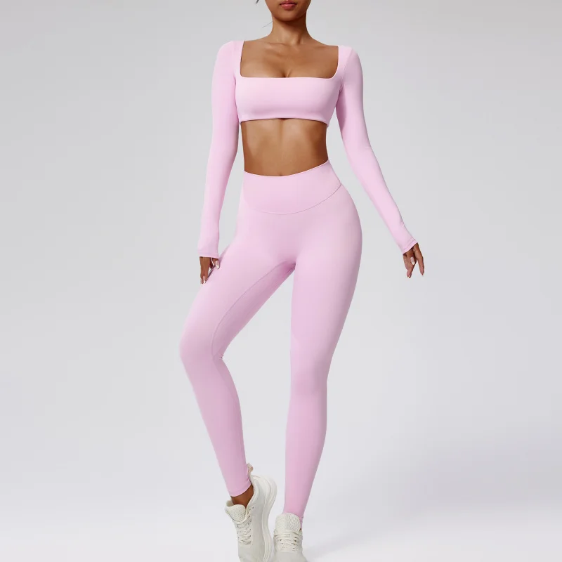 FUBEIKE-Vêtements de yoga moulants sans couture pour femme, taille haute, séchage rapide, drapeau nu, course à pied, entraînement sportif, fitness