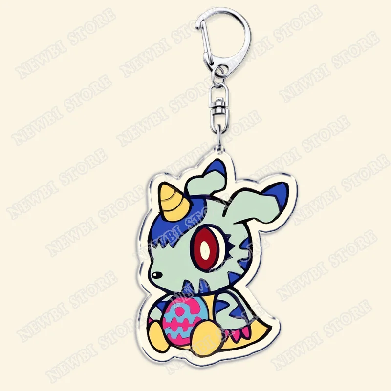 Retro 90s Anime Keychains for Accessories Bag Merciful Tai Karis Digivice Agumon Terriermon Monsters Keyrings Jewelry Fans Gifts