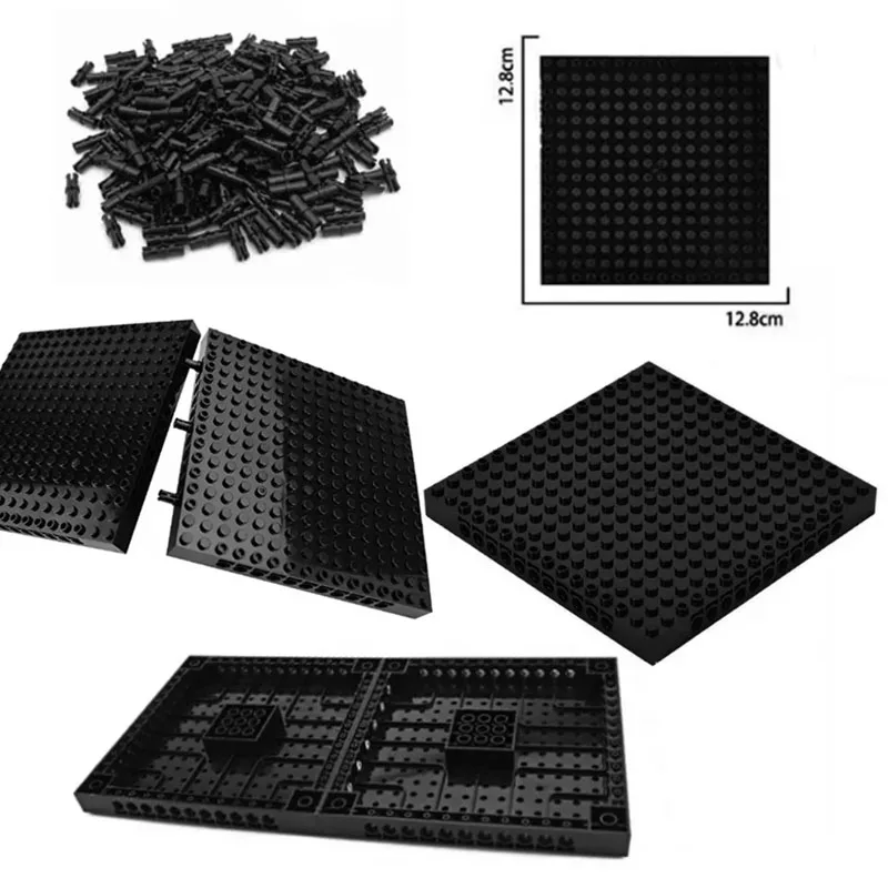 Stock Wholesale Pixel Art Building Block Bottom Plate 65803 Brick 16X16 Baseplate Part Compatible 98138 Pixel Small Particles