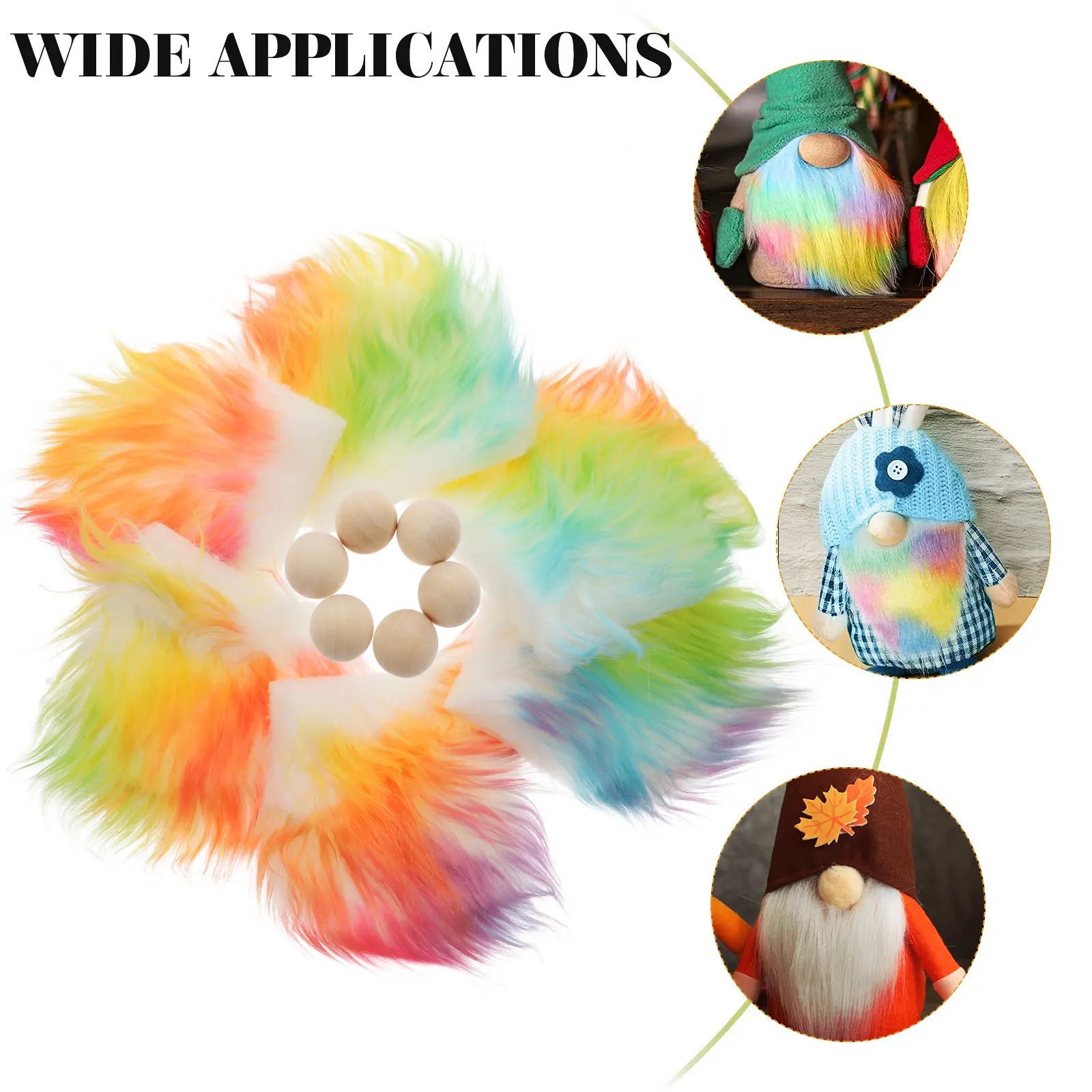 

Набор для творчества: деревянные бусины и искусственная борода для создания гномов, украшения на Рождество, День святого Валентина, День рождения, аксессуары для рукоделия