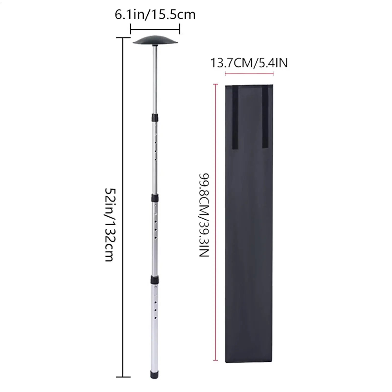 Universal Golf Bag Support Rod, Heavy-Duty Adjustable with Protective Padding, Shockproof for Daily Practice & Traveling Outdoor