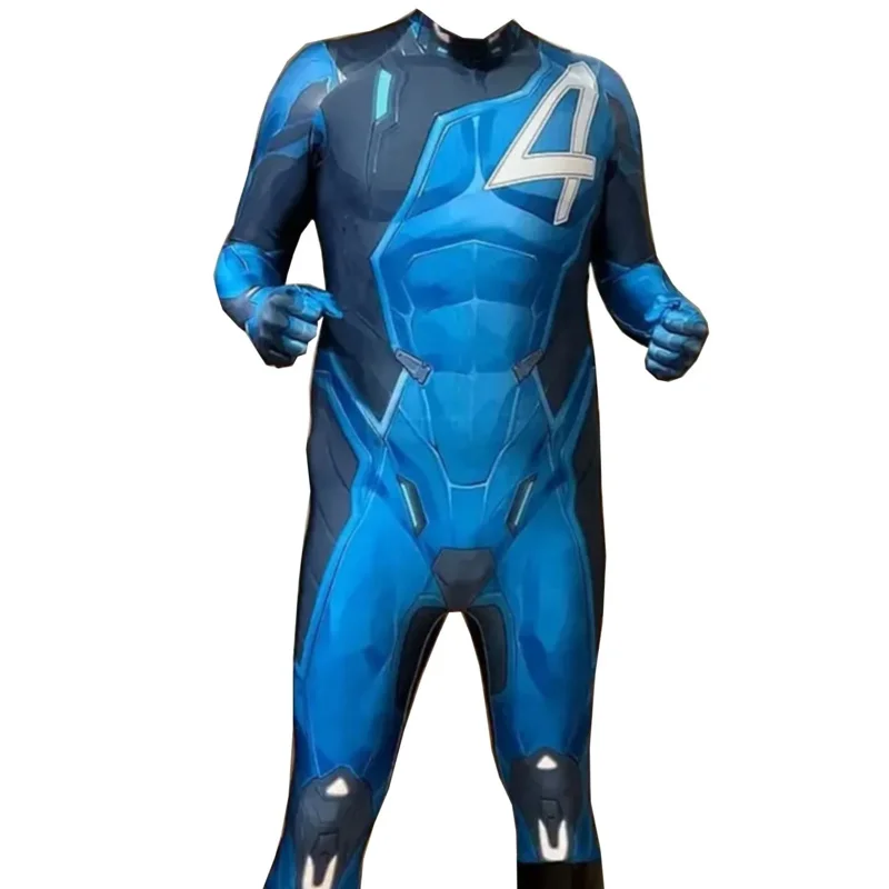 أزياء الهالوين Mr Fantastic Rivals PS5 التأثيرية أزياء رائعة للأبطال الخارقين Zentai بدلة قفز للحفلات للبالغين