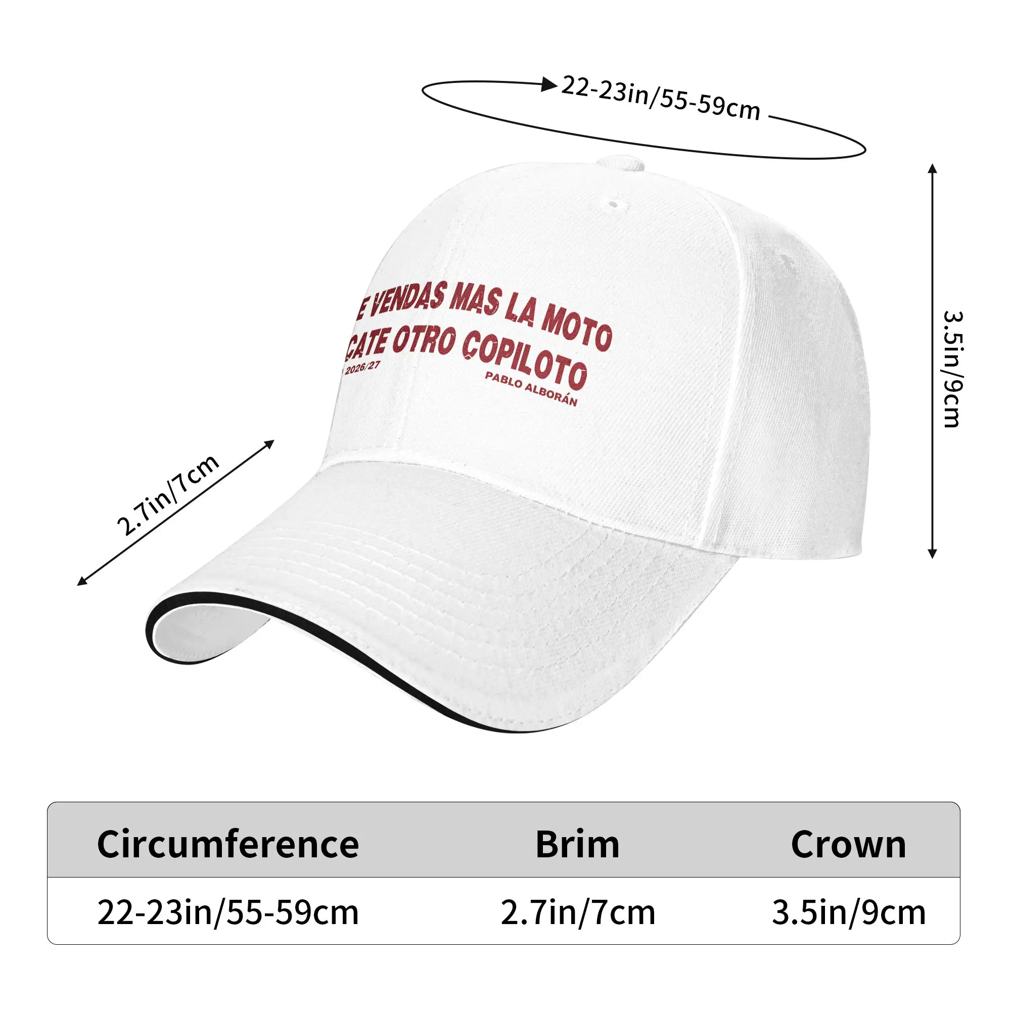Singer Pablo Alboran Tour 2026 Casual Baseball Cap Summer  Trucker Hat High Quality Tennis Skate Classic Baseball Caps