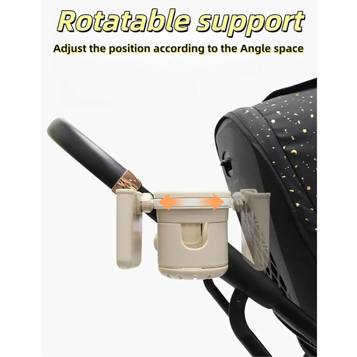 HAPPY EVER  Stroller Cup Holder, Baby Stroller Accessories with Bottle Holder, Phone Mount, and Drink for Strollers