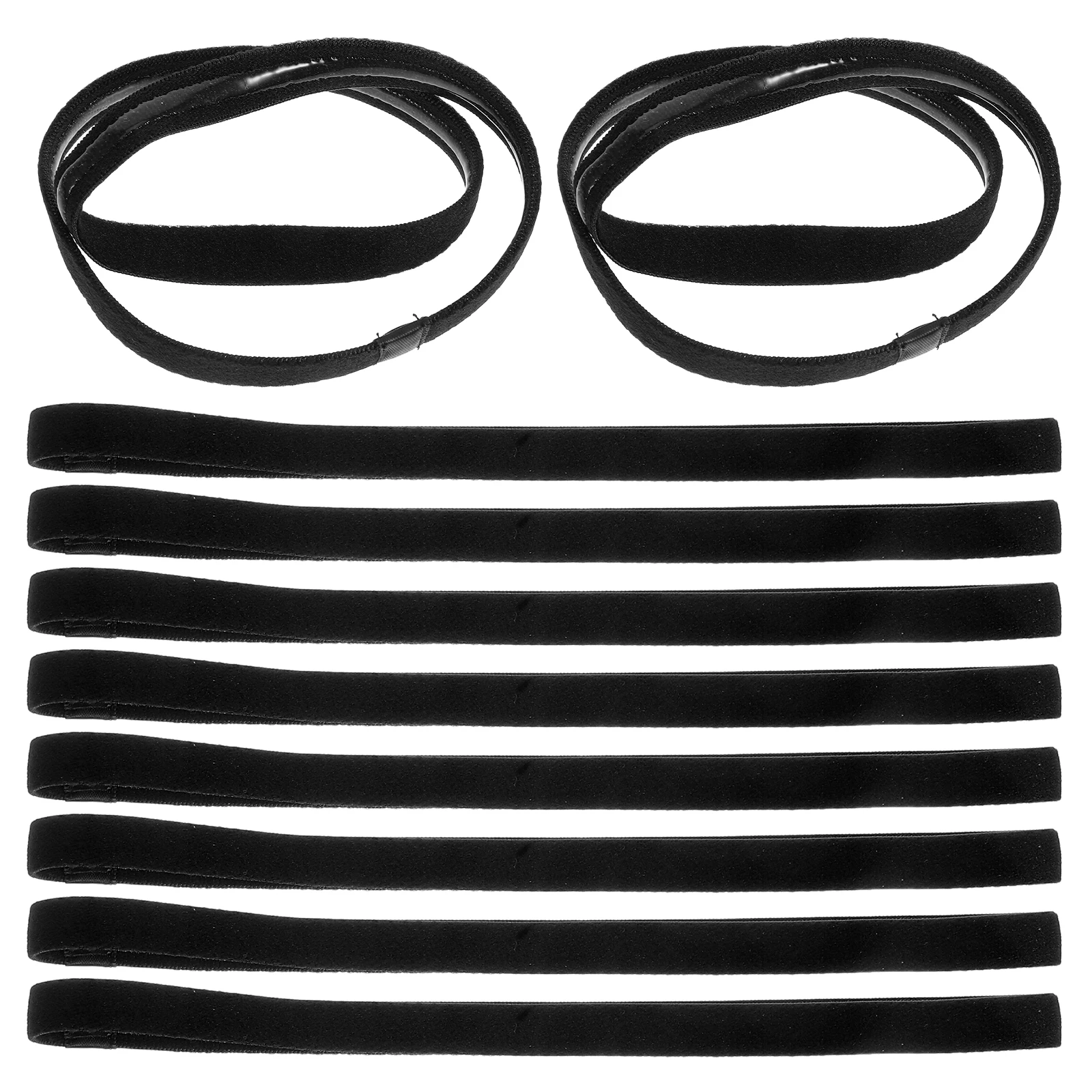 

9pcs Running Headband Stretchy Sweatband For Exercise Yoga Dance Sports Hairband Non-Slip Unisex Black Durable Comfortable Rope