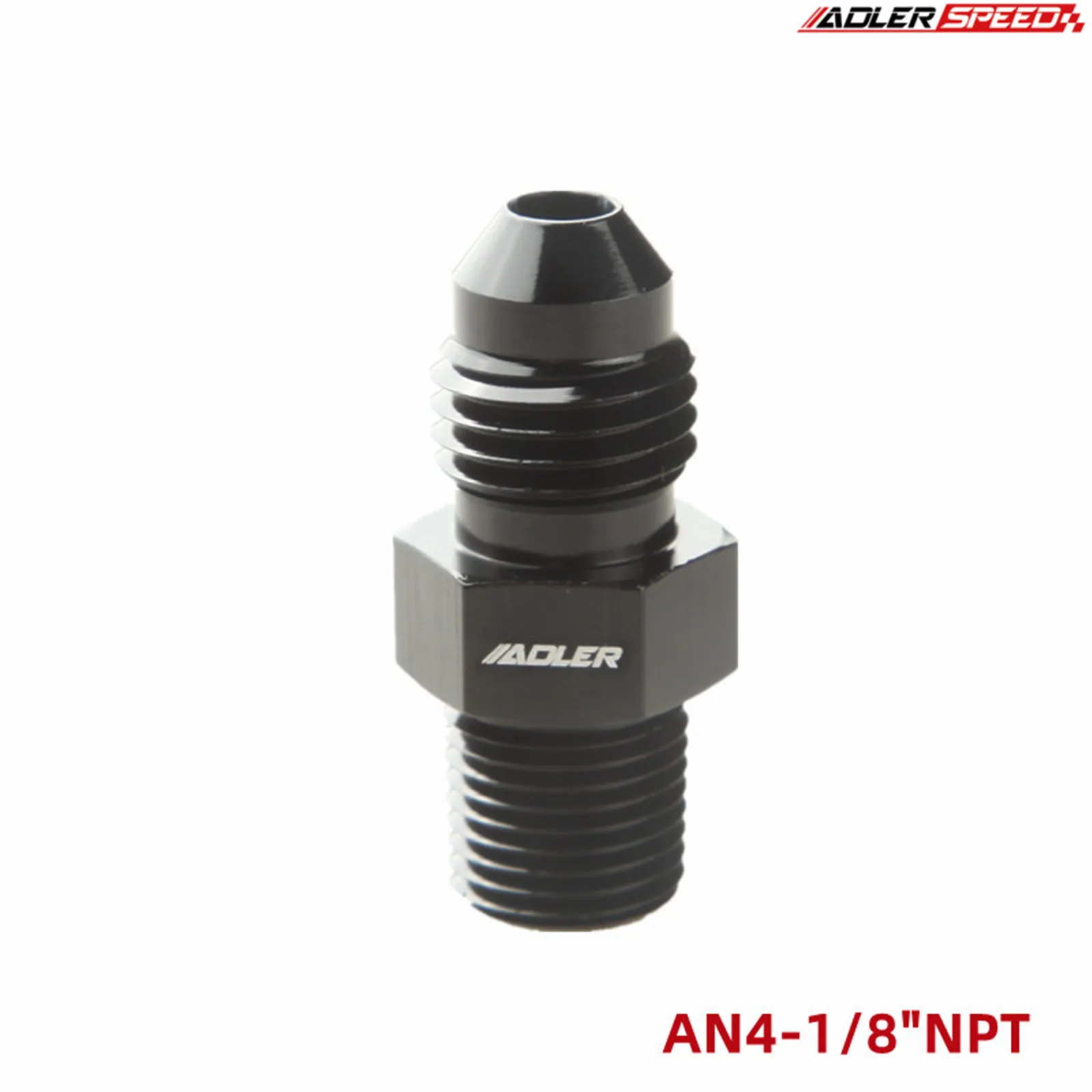 AN4 -4AN para 1/8 "NPT adaptador, montagem reta, tubulação, combustível, óleo, alumínio, prata, preto, azul