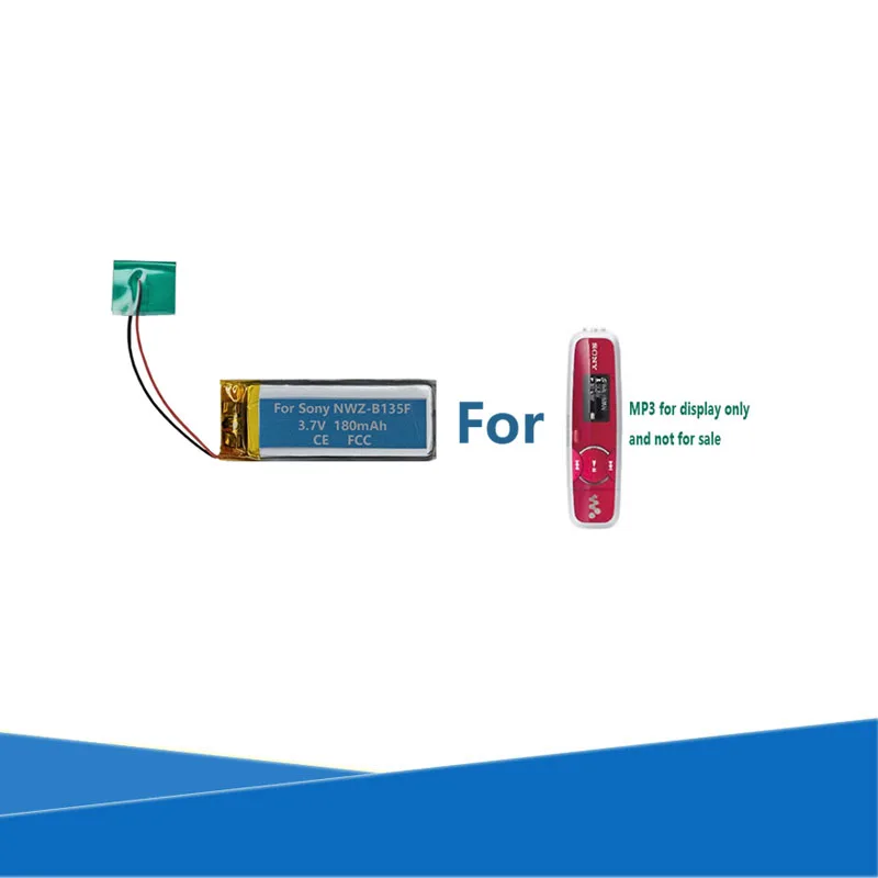 

Genuine 180mAh Battery For Sony NWZ-B135F B152 NWZ-B172F NWZ-B162F B173F B183F Walkman MP3/4