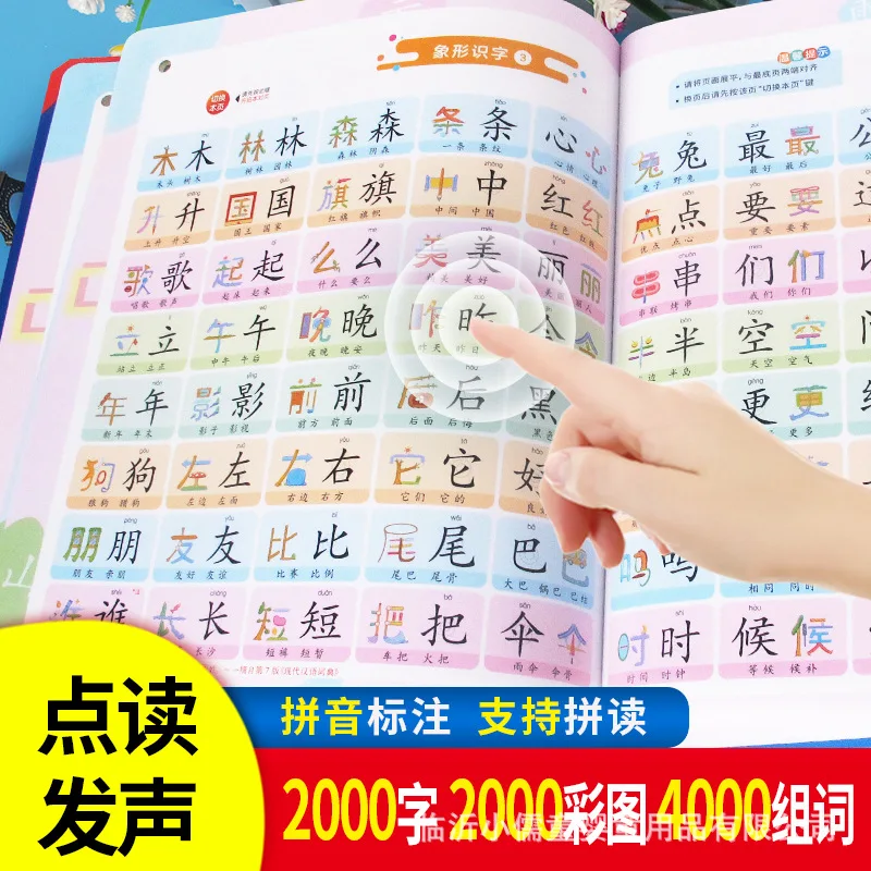 Learning Chinese Characters, Audiobooks, Children's Early Education Enlightenment, Chinese Character Recognition Tool Book