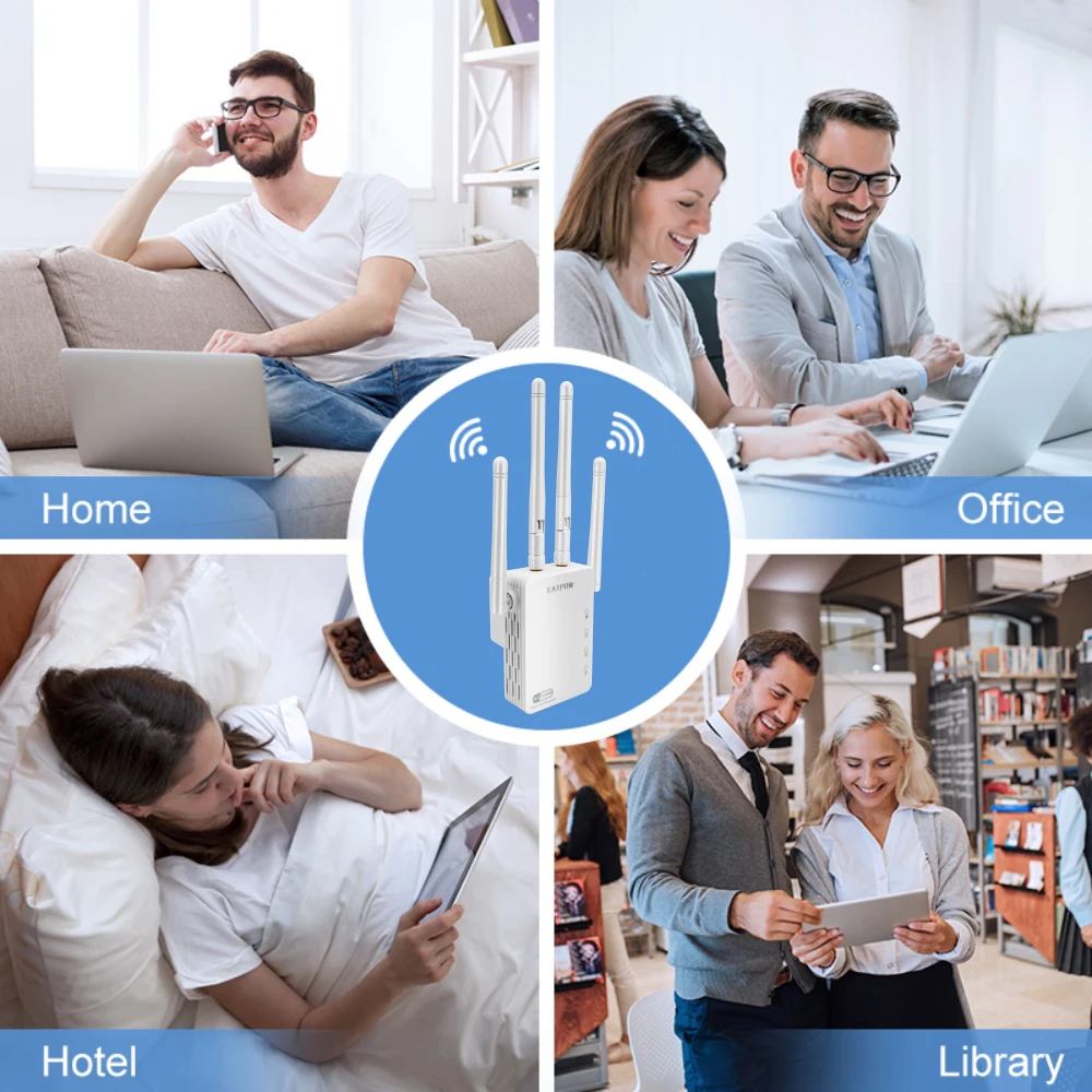 EATPOW 1200Mbps Dual Band 2.4G&5GHz WiFi Extender WiFi Repeater Powerful Wireless Router/AP AC1200 Wlan Wi Fi Range Amplifier