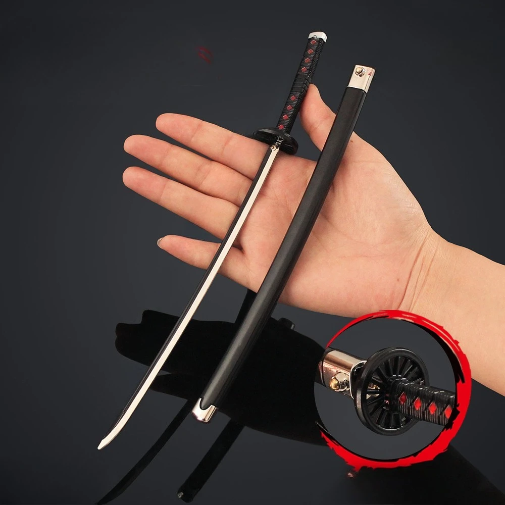 26CM Dämon Slayer Japanische Anime Peripheriegeräte Kamado Tanjirou Schwert Metall Handwerk Modell Sammeln Schreibtisch Ornamente Geschenke Junge Spielzeug