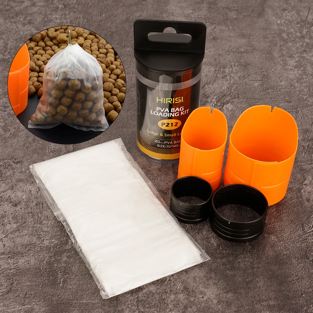 Hirisi PVA Bag Loading System Carp Fishing Accessories P212 Fast Melting Mesh Baiting Tool for Solid Bait Bags