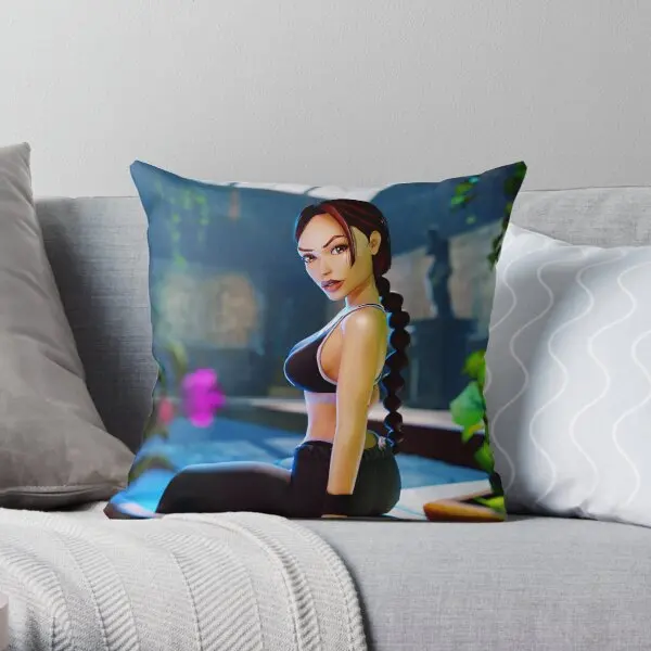 Lara Croft 6 31  Printing Throw Pillow Cover Decor Wedding Hotel Home Throw Anime Sofa Case Fashion Pillows not include One Side