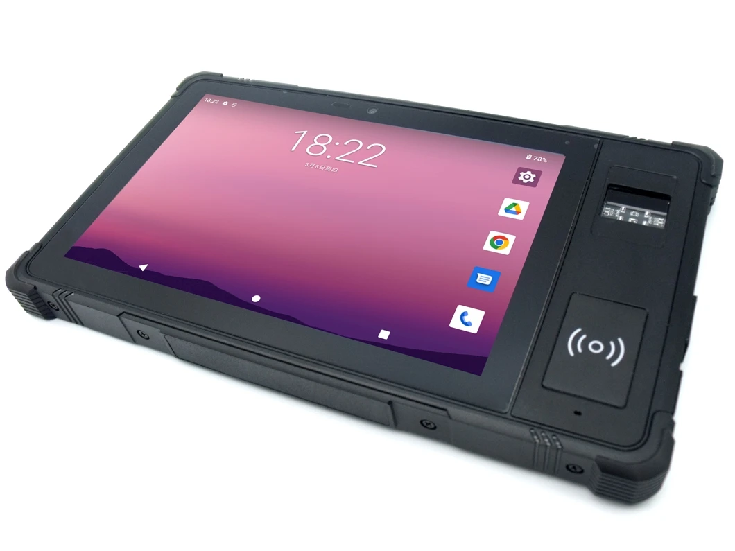 8 Inch Rugged IP67 Industrial Tablet with Android 12 OCR NFC/RFID UHF & 2D Barcode Scanner Fingerprint Reader-in Stock