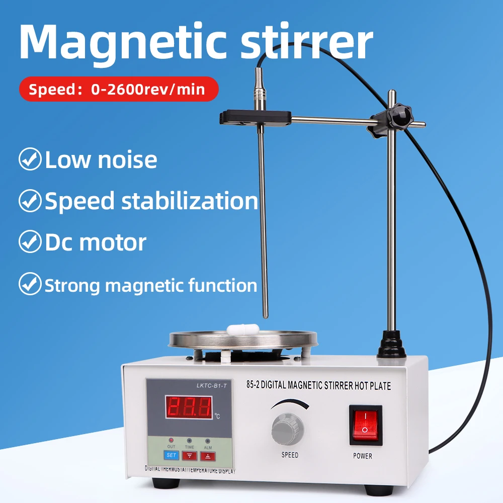 1000ml Constant Temperature Heating Magnetic Stirrer Laboratory Stirrer Lab Digital Display Constant Temperature Mixer 220V