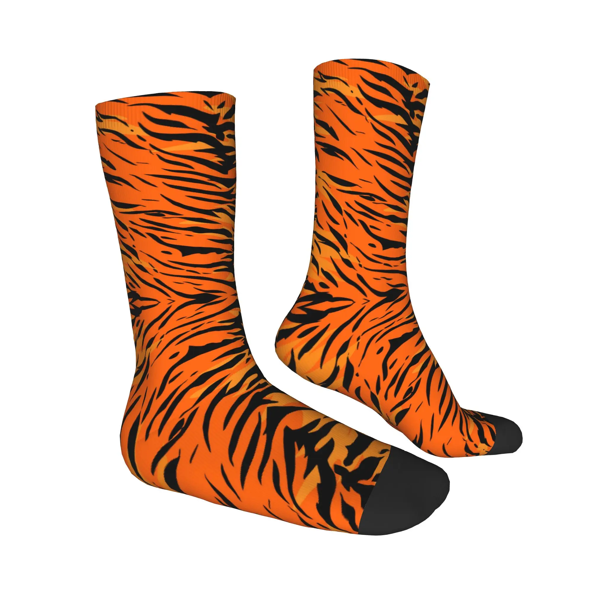 Calcetines con estampado de tigre y piel de animal Kawaii para hombre y mujer, calcetines cálidos con estampado 3D para equipo de baloncesto deportivo