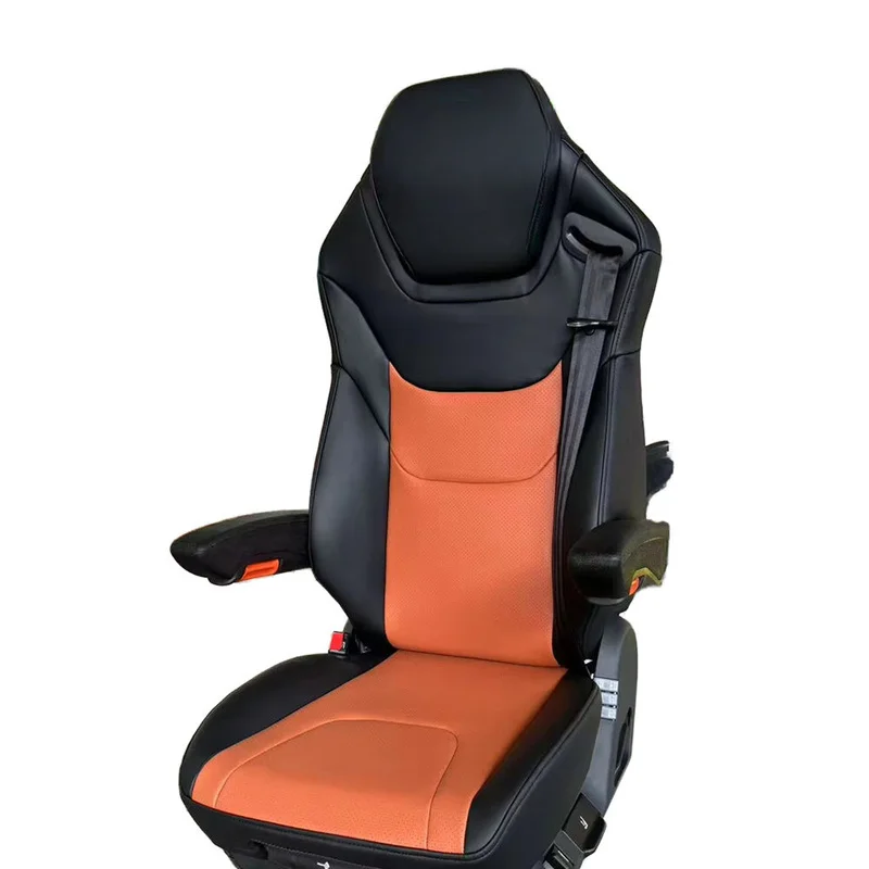 Auto Accessories Pneumatic Air Suspension Semi Truck Seat, Shock Absorbing Air Ride Driver Seat With Lumbar Support