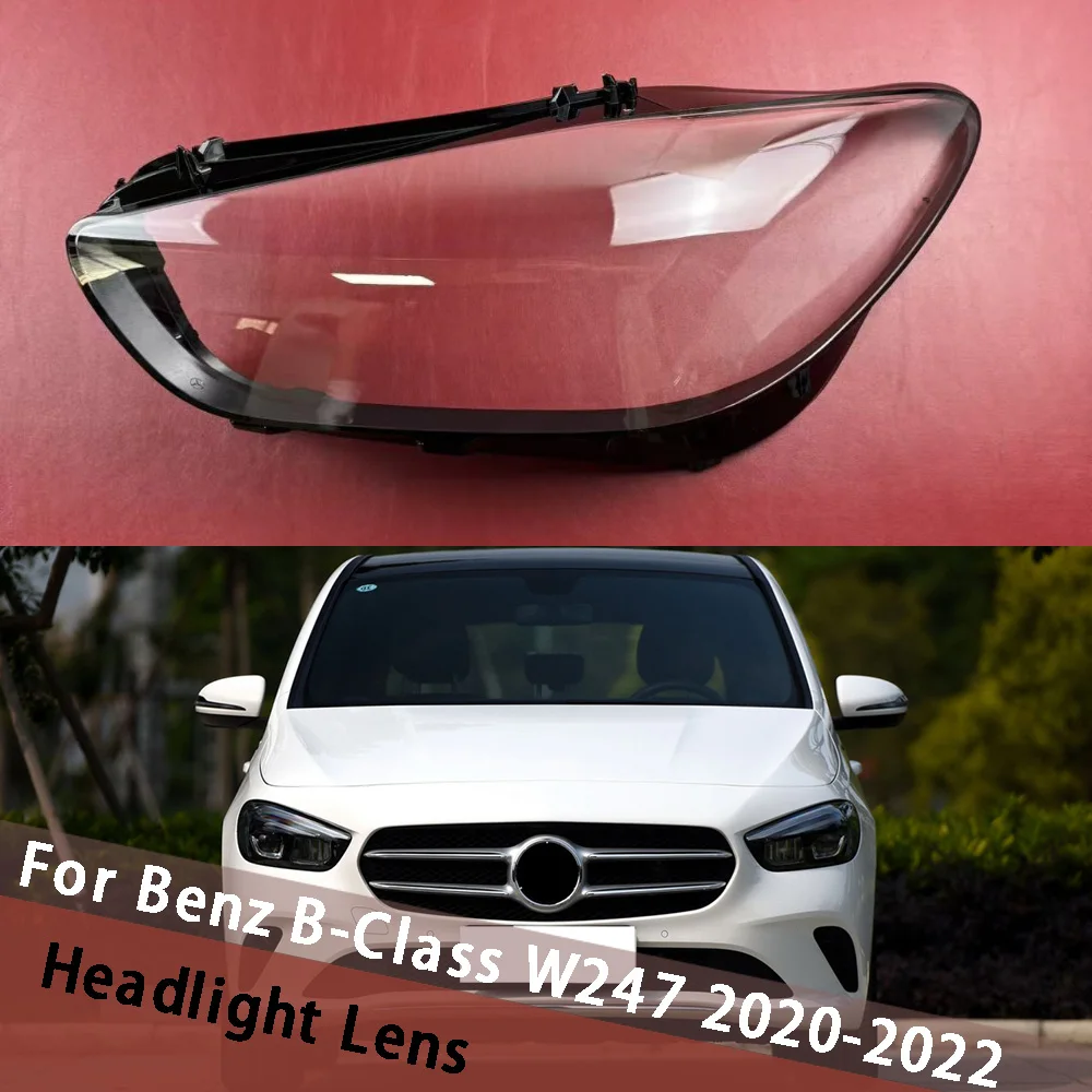 

For Mercedes-Benz B-Class W247 B180 B200 B260 2020 2021 2022 Transparent Headlight Shell Lens Cover Plexiglass Replace Lampshade