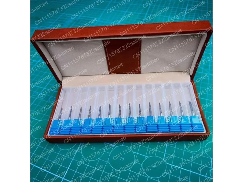 14PCS Tungsten Carbide Alloy Scribing Tool Bits Set 0.075-3.0mm Engraving Blades for Garage Kit Model Modification
