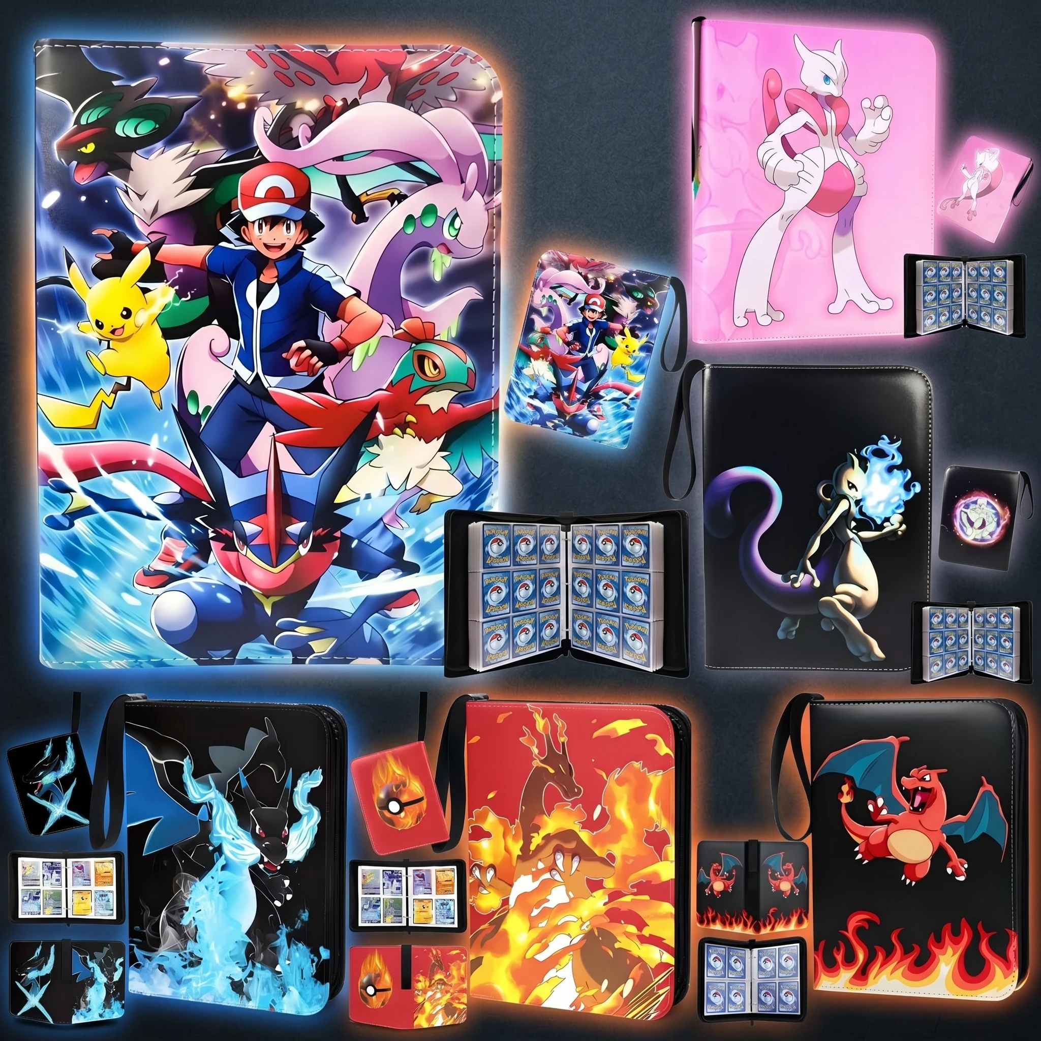 Bandai Pokemon Trading Card Binder Album Pokemon Verzamelmap 400 Pocket Storage Book Collectible Gift for Fans