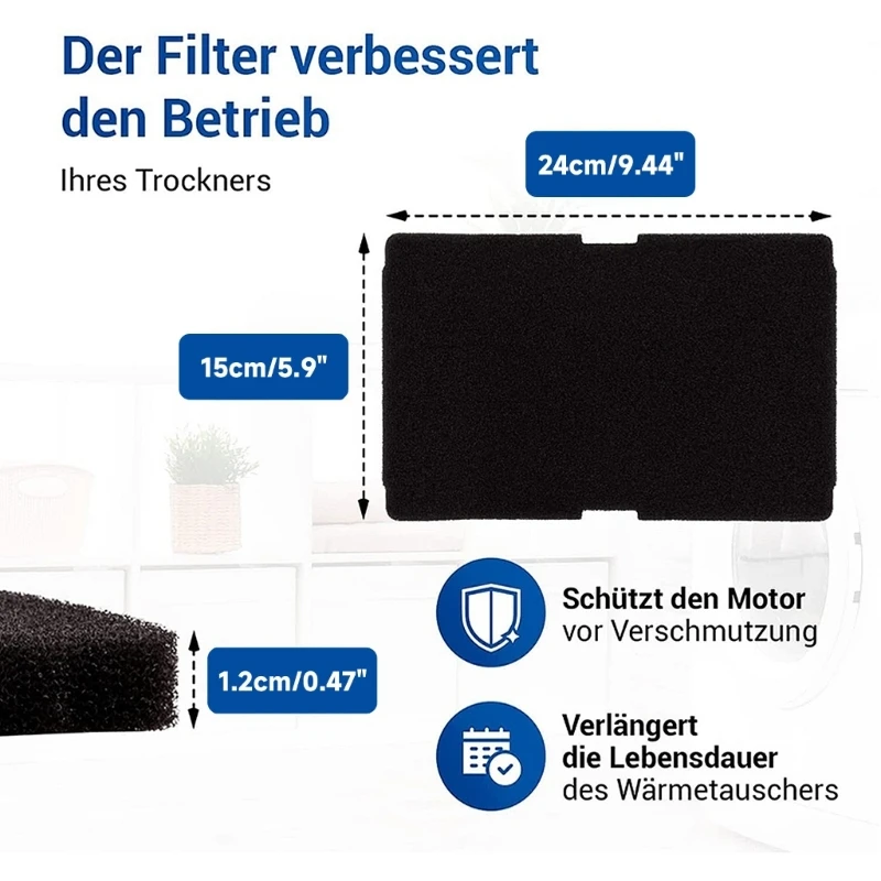 10 pz Asciugatrice Evaporatore Filtro in Schiuma Sostituzione Asciugatrice Spugna Filtro in Schiuma per Asciugabiancheria Filtro