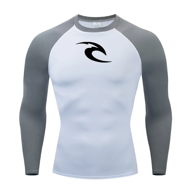 2023 Men\'s Long Sleeve Compression Shirt MMA Fitness Sport Running Gym Comfortable Fashion Breathable le Athletic Quick Dry Tops