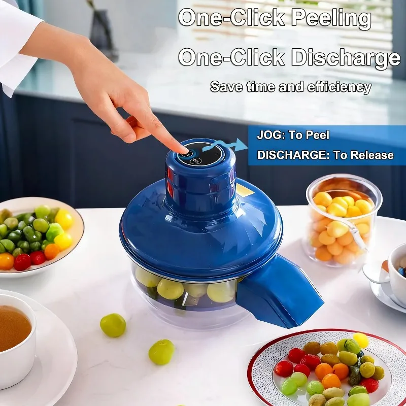 

【Trending】TX Automatic Electric Fruit Peeler Intelligent Peeling Machine Portable Wireless Grape/tomato/Garlic Peeler for Home F