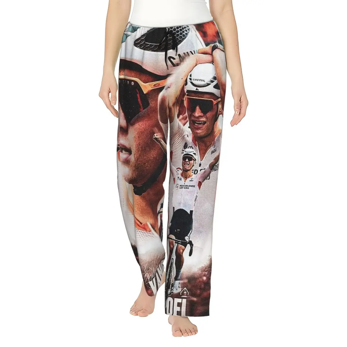 

Custom Mathieu Van Der Poel Cyclist MVDP Dutch Cyclist College Women Pajama Pants Lounge Sleep Sleepwear Bottoms with Pockets