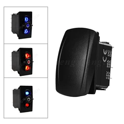 Custom Rocker Switch ( Blank Button With LED Backlight ) 12V/24V On-Off Toggle Switch For Automotives / Marine / Intruments
