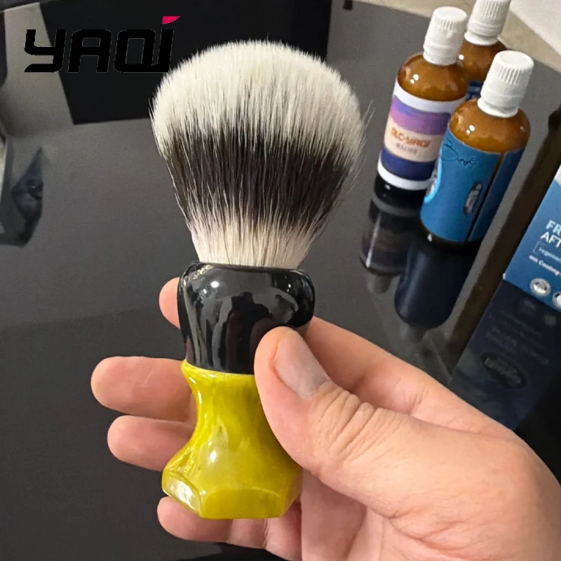 

Мужская кисточка для влажного бритья YAQI 2026: синтетический ворс «Кошачья щетина» для гладкого бритья бороды и ухода за лицом