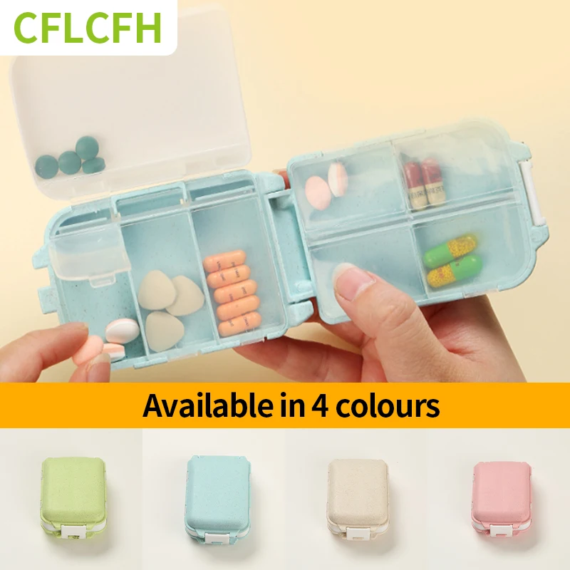 

Mini Portable Pills Box Organizer 7 Days Medicine Dispenser 3 Layer 8 Grids Tablet Storage Container Pill Case Travel Pillbox