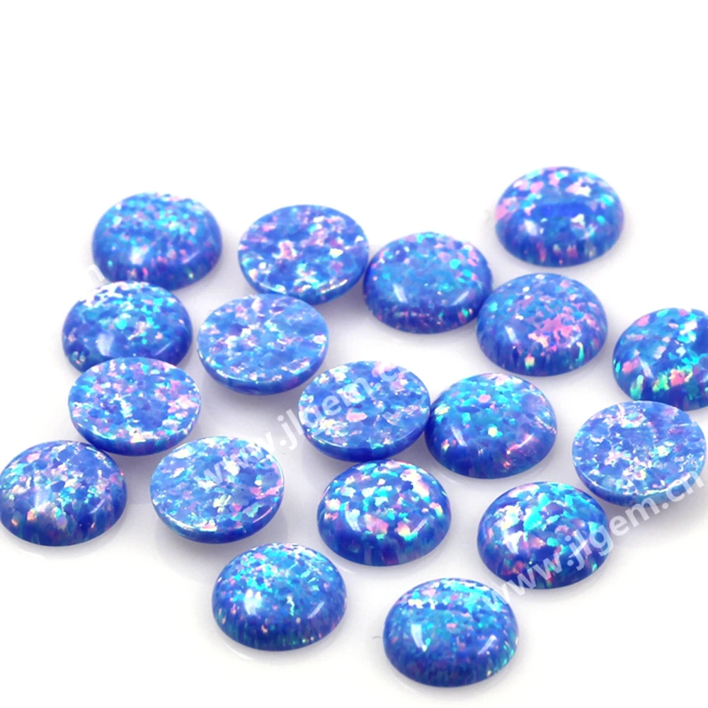 

(50PCS/Lot) 7MM Round Cabochon Op63-Op92 Different Colors Flat BaseSynthetic Opal Stone For Jewelry Casting