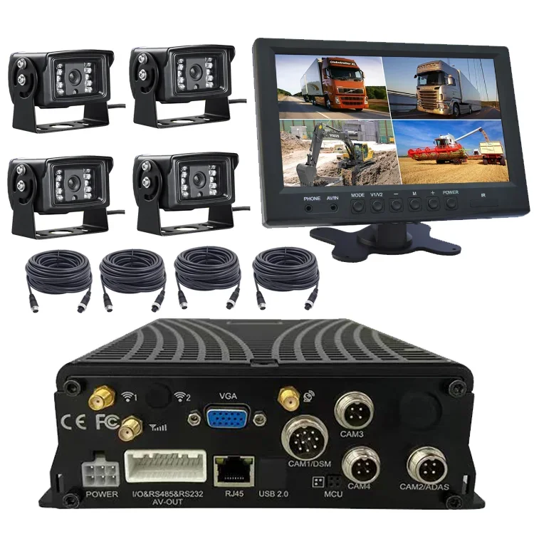 Trailer Bus Vehicle Security Camera System Mobile Dvr with Gps Wifi 4G