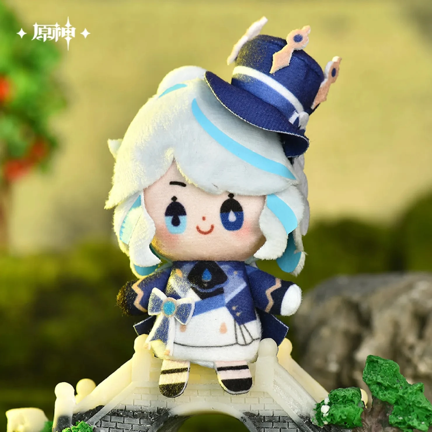 [Genuine] Anime Game Genshin Impact 2023 Carnival Theme Cosplay Plush Cartoon Pendant Wriothesley Neuvillette Furina Keychain