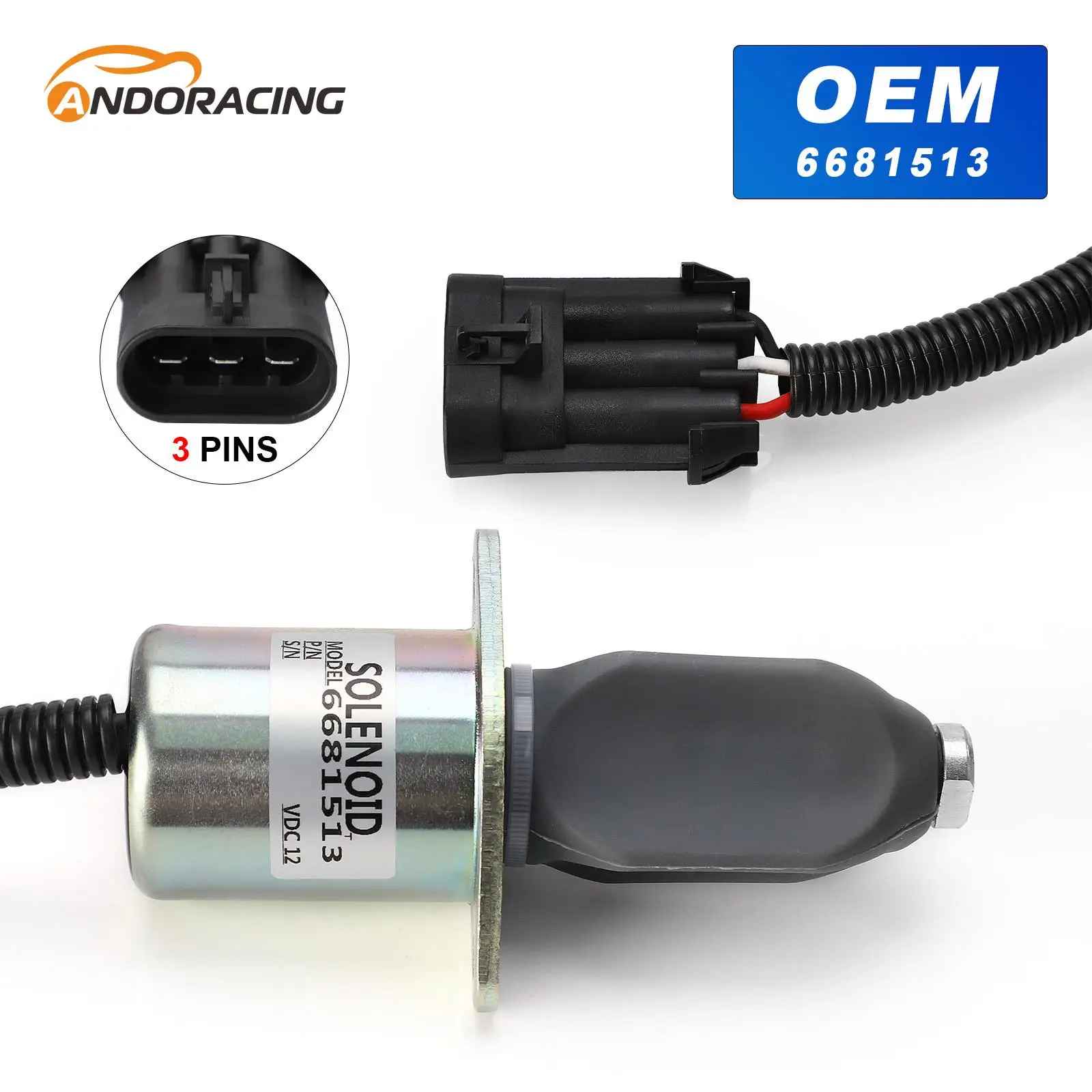Solenoide de cierre para Kubota Bobcat, 6681512, 6681513, 6690563, S150, S160, S175, S185, T190, 751