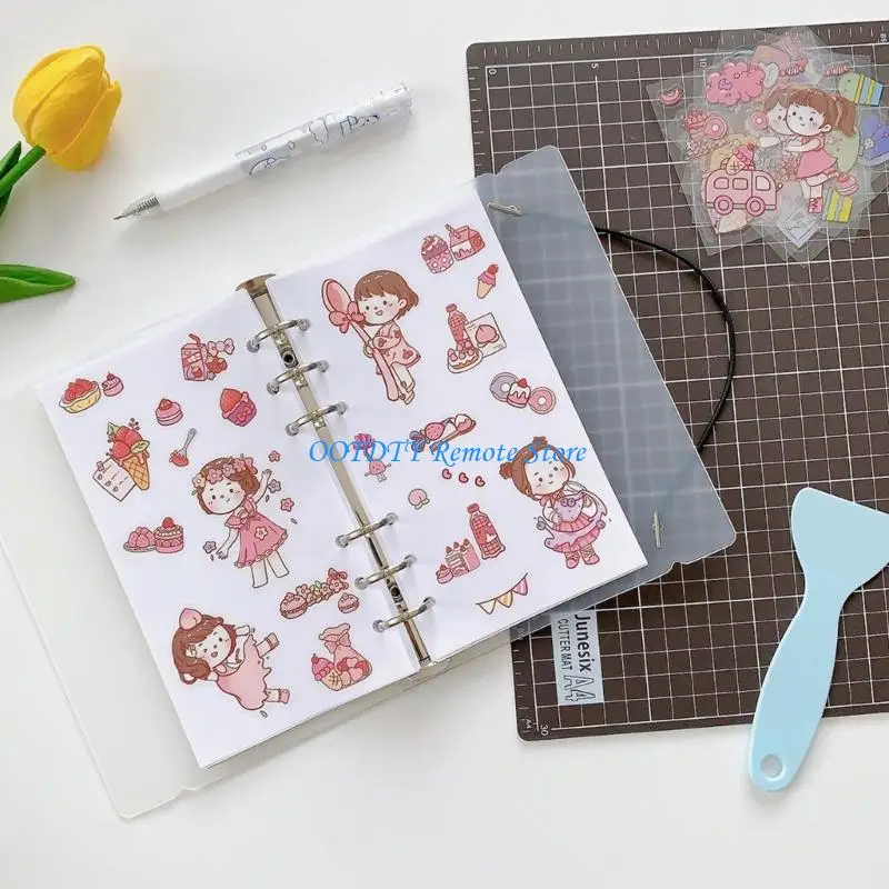 A 5 File Folder Display Book with Elastic Band Rings Binders for School