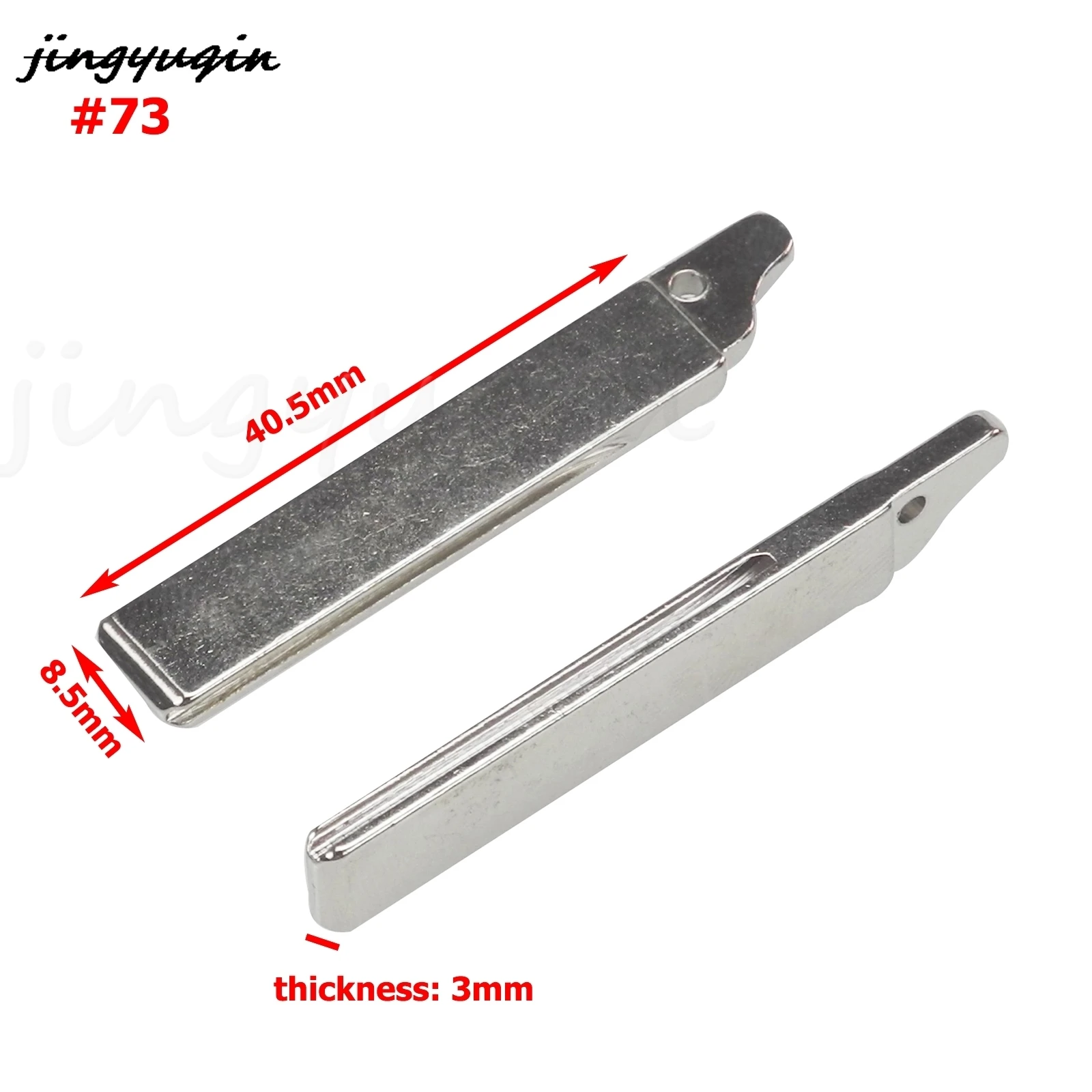 

jingyuqin Remote #.73 Flip Car Key Blade For Renault Citroen Peugeot Folding Key Blank With Groove Replacement