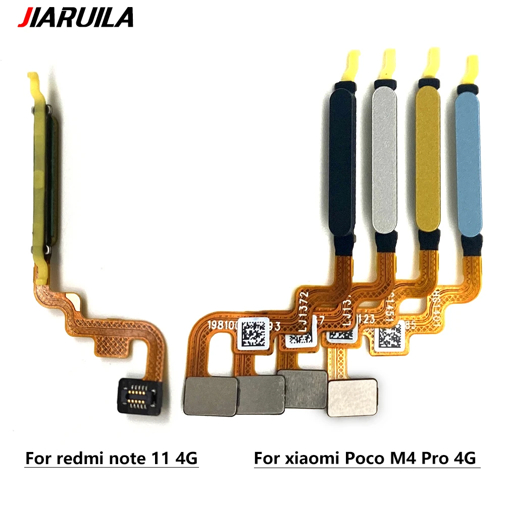 NEW For Xiaomi Poco M4 Pro / Redmi Note 11 5G 4G Home Power Button Fingerprint Touch Id Sensor Connector Flex Cable