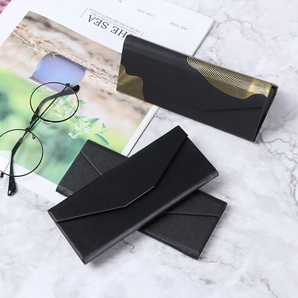 Hot Sunglasses Box Folding Waterproof Strong Magnet Eyewear Case Portable Black Business Glasses Box Eyeglasses Protective
